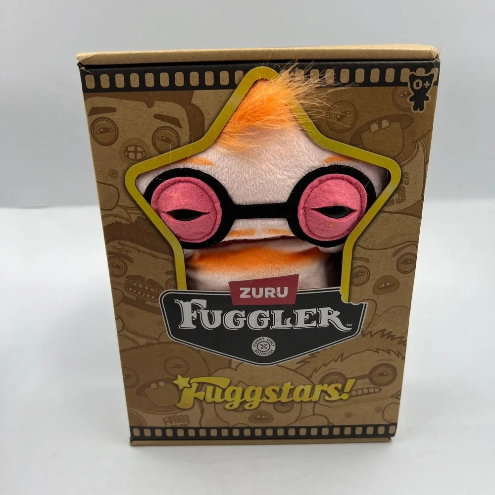 ZURU Fuggler Fuggstars Orange Hair Plush Pink Glasses Monster Collectible 9in